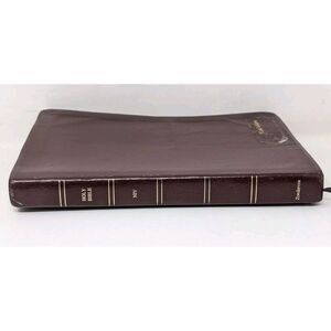 Vintage Bible Zondervan Thinline Bonded Leather Cover Burgundy NIV Thin 1996 90s